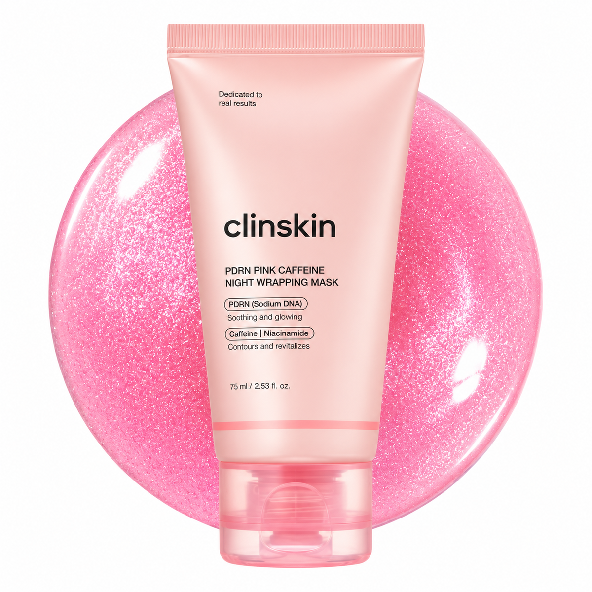 Korean PDRN Pink Caffeine Sleep Mask by ClinSkin