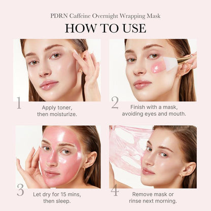 Korean PDRN Pink Caffeine Sleep Mask by ClinSkin